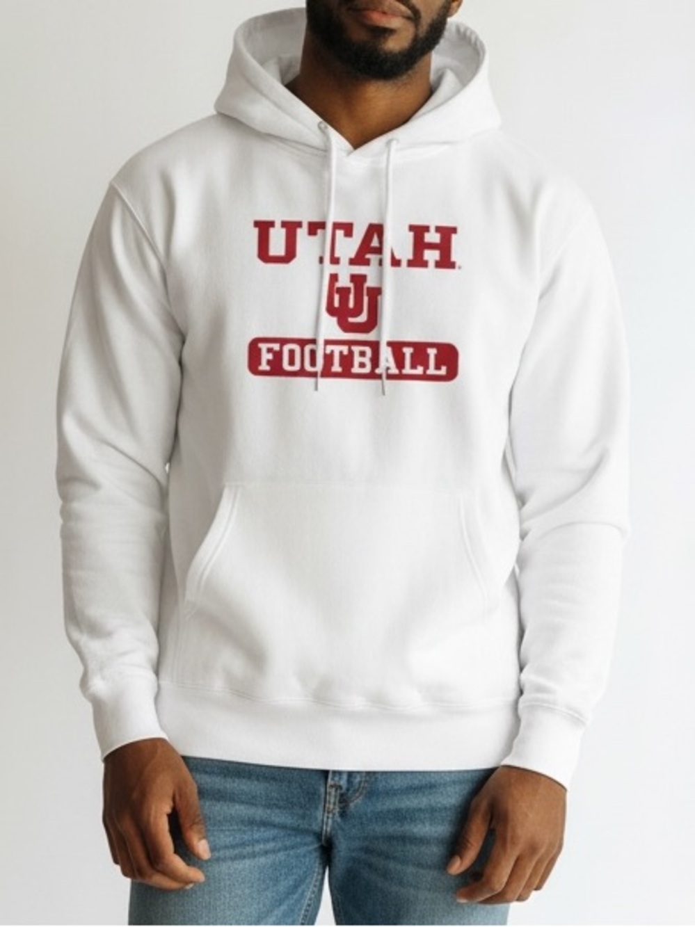 White Utah Football Hoodie - Sweatshirt